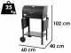 Seven Italy Ercole Medium - Barbecue in ferro artigianale a carbone - 57,5x37cm