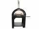 AgriEuro Premium Line Pulcinella Antracite - Forno a gas per pizza da esterno 80x60 - 4 pizze