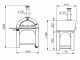 Forno a legna per pizza da esterno Cibus INOX - 4 pizze