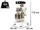 Prismafood iLine MZPL040 - Impastatrice planetaria professionale - Vasca in inox 40 litri