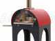 Forno a legna per pizza da esterno Cibus Red - 2 pizze