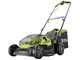 Ryobi RY18LM37A-240 - Tagliaerba a batteria - Taglio 37 cm - 2x18V/4Ah