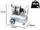 Hyundai 4J-750-24L - Compressore aria elettrico silenziato oilless 24 lt - motore 1 HP