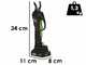 Ribimex PRBAT20/SEC - Forbice elettrica da potatura su asta 147-203 cm - 20V/2Ah