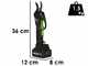 Ribimex PRBAT20/SEC - Forbice elettrica da potatura su asta 147-203 cm - 20V/4Ah