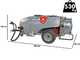 Atomizzatore trainato Gray T Car 1500/80 con attacco a trattore per irrorazione - Capacit&agrave; 1500L - Pompa AR1064