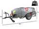 Atomizzatore trainato Gray T Car 1500/90 con attacco a trattore per irrorazione - Capacit&agrave; 1500L - Pompa AR1203