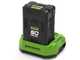 Greenworks GD60HT66K2 - Tagliasiepi elettrico a batteria 60V/2Ah - Lama da 66 cm