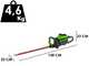 Greenworks GD60HT66K2 - Tagliasiepi elettrico a batteria 60V/2Ah - Lama da 66 cm