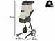 BlackStone SHRED 45 BL - Biotrituratore elettrico - Coltelli reversibili e sacco di raccolta