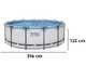 Bestway Steel Pro Max 5618W - &Oslash;396x122 cm - Piscina Rotonda