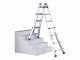Svelt Scalissima GR SSCAL012, 2x12 gradini, 6.27 m - Scala in alluminio telescopica - Altezza stimata operativa 7.27 m