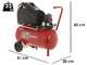 OUTLET - PICCOLI DIFETTI ESTETICI - Compressore aria elettrico carrellato FINI Amico 25/SF2500 - Motore 2 HP - 24 lt