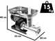 OUTLET - PICCOLI DIFETTI ESTETICI - Palumbo Pavi L12 - Tritacarne elettrico - Corpo in alluminio - 0,45 HP