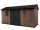 Keter Newton plus 7515/1575 - Casetta da giardino - Con porta doppia anta e finestre - 230x476x246 cm