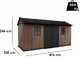 Keter Newton plus 7515/1575 - Casetta da giardino - Con porta doppia anta e finestre - 230x476x246 cm
