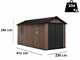 Keter Newton plus 7515/1575 - Casetta da giardino - Con porta doppia anta e finestre - 230x476x246 cm