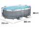 Bestway Steel Pro Max 5614A - 305x200x84 cm - Piscina Ovale + Pompa filtro 16 W