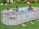 Bestway Steel Pro Max Splashview 56716 - 549x274x122 cm - Piscina Ovale per 7-8 Persone