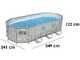 Bestway Steel Pro Max Splashview 56716 - Piscina Ovale per 7-8 Persone