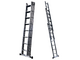 OUTLET - DIFETTI ESTETICI - S.T.P. Tria 3TR, 3x8 gradini, altezza 5.55 mt - Scala a sfilo in alluminio