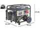 OUTLET - SENZA IMBALLO ORIGINALE - BullMach AMBRA 12000 E-3 - Generatore di corrente carrellato a benzina con AVR 8.5 kW - Continua 7.8 kW Trifase