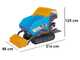 OUTLET - UTILIZZATO PER PROVA - EuroMech EM500H-Dump &amp; Shovel - Motocarriola dumper idraulico 500Kg con paletta