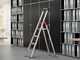 Hailo ProfiStep XXL, 4 gradini, 1.61 m - Scalandrino in alluminio con cavalletto - Altezza stimata operativa 2.60 m