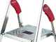 Hailo L60, 6 gradini, 2.06 m - Scalandrino in alluminio con cavalletto - Ultraleggera - Altezza stimata operativa 3.28 m