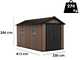 Keter Newton plus 7513/1375 - Casetta da giardino - Con porta doppia anta e finestre - 230x413x246 cm