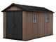 Keter Newton plus 7513/1375 - Casetta da giardino - Con porta doppia anta e finestre - 230x413x246 cm