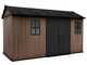 Keter Newton plus 7513/1375 - Casetta da giardino - Con porta doppia anta e finestre - 230x413x246 cm