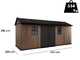 Keter Newton plus 7517/1775 - Casetta da giardino - Con porta doppia anta e finestre - 230x539x246 cm