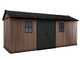 Keter Newton plus 7517/1775 - Casetta da giardino - Con porta doppia anta e finestre - 230x539x246 cm