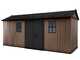Keter Newton plus 7517/1775 - Casetta da giardino - Con porta doppia anta e finestre - 230x539x246 cm
