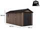 Keter Newton plus 7517/1775 - Casetta da giardino - Con porta doppia anta e finestre