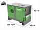 Energy EY-7MDE-SA AVR - Generatore di corrente diesel silenziato con AVR - 5 Kw - Continua 4,5 kW Monofase + ATS