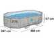 Bestway Steel Pro Max Splashview 56946 - 488x305x107 cm - Piscina Ovale per 7-8 Persone