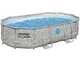 Bestway Steel Pro Max Splashview 56946 - 488x305x107 cm - Piscina Ovale per 7-8 Persone