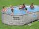 Bestway Steel Pro Max Splashview 56946 - Piscina Ovale per 7-8 Persone