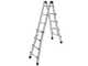 OUTLET - PICCOLI DIFETTI ESTETICI - Marchetti Black, 2x12 gradini, 6.31 mt - Scala telescopica in alluminio