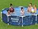 Bestway Steel Pro 56985 - Piscina Rotonda per 3-4 Persone