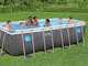 Bestway Steel Pro Max Splashview 561MB - 488x244x122 cm - Piscina fuori terra per 5-6 Persone