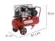 OUTLET - SENZA IMBALLO ORIGINALE - GeoTech-Pro BACP50 - Compressore aria elettrico a cinghia -10-3 motore 3 HP - 50 litri - 10 bar