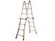 OUTLET - DIFETTI ESTETICI - S.T.P. New Red, 2x8 gradini, 3.90 mt - Scala in alluminio telescopica