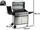 OUTLET - DIFETTI ESTETICI - Royal Food RF-GB MBPC - Barbecue a gas - 6+1