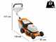 STIHL RMA 248 - Tagliaerba con batteria AK 10 - 36V 2Ah - Taglio 46 cm