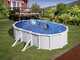 Gre Atlantis Ovale 610x375x120cm - Piscina fuori terra in acciaio - Filtro Aqualoon