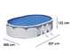 Gre Fidji Ovale 500x300x120cm - Piscina fuori terra in acciaio - Filtro Aqualoon