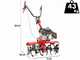 Eurosystems E3-EVO RM - Motozappa a benzina - Fresa da 70 cm - Motore Rato RV170S-Pro